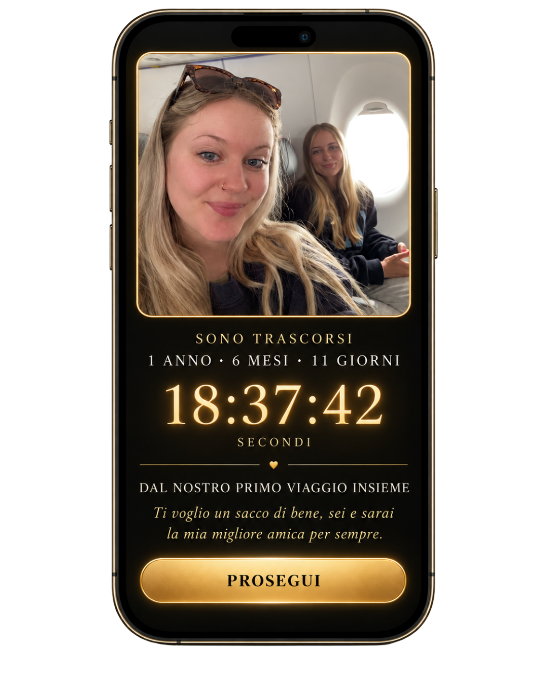 Esempio di dedica per il primo viaggio tra migliori amiche